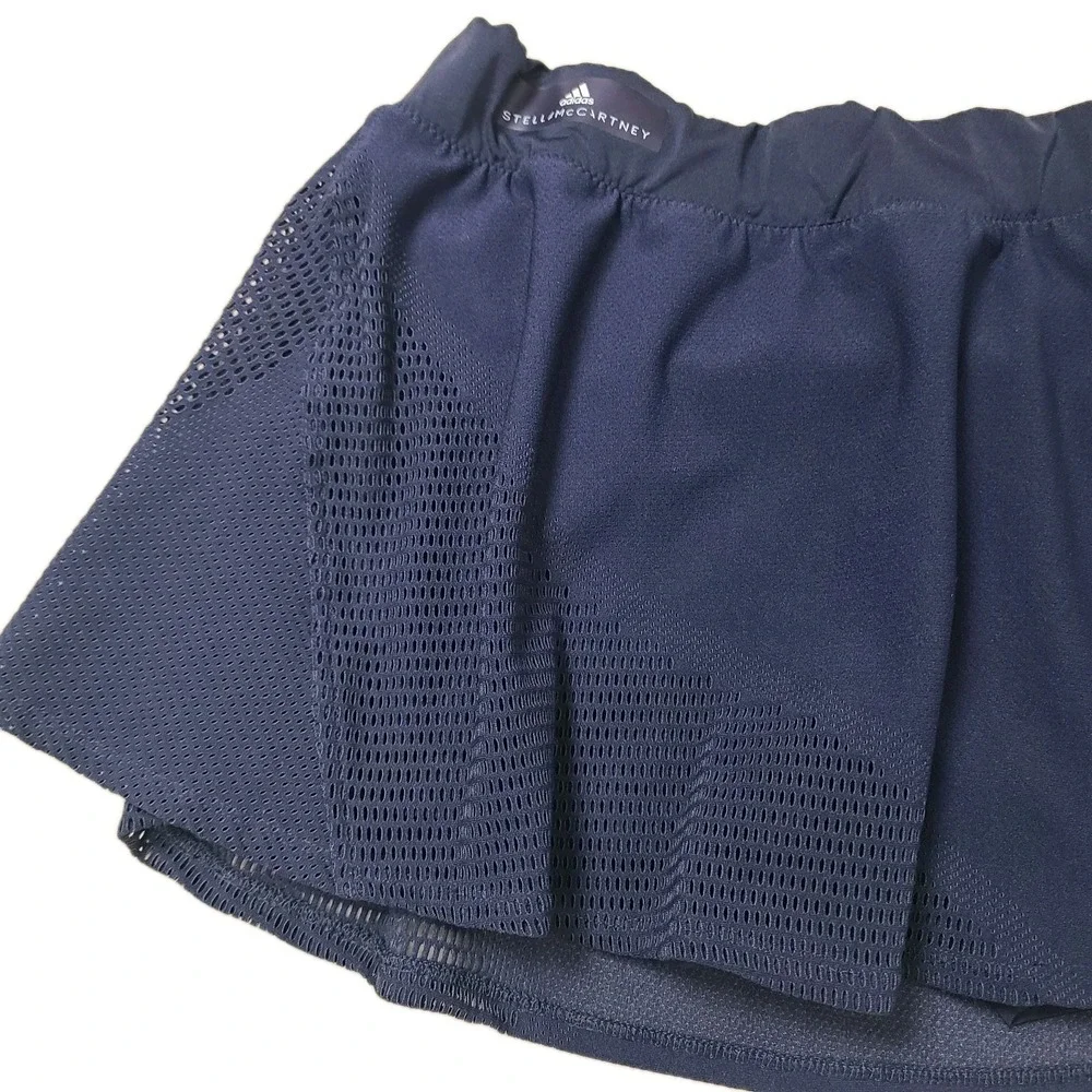 Adidas Stella McCartney Skort L Navy Blue Stretch Athletic‎ Tennis Activewear